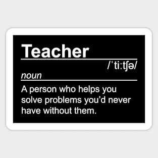 Teacher Pun Definition Sticker